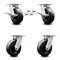 Service Caster 6 Inch Kingpinless Polyolefin Wheel Caster Swivel Locks 2 Brakes SCC, 4PK SCC-KP30S620-POR-SLB-BSL-2-BSL-2 - alternate 1